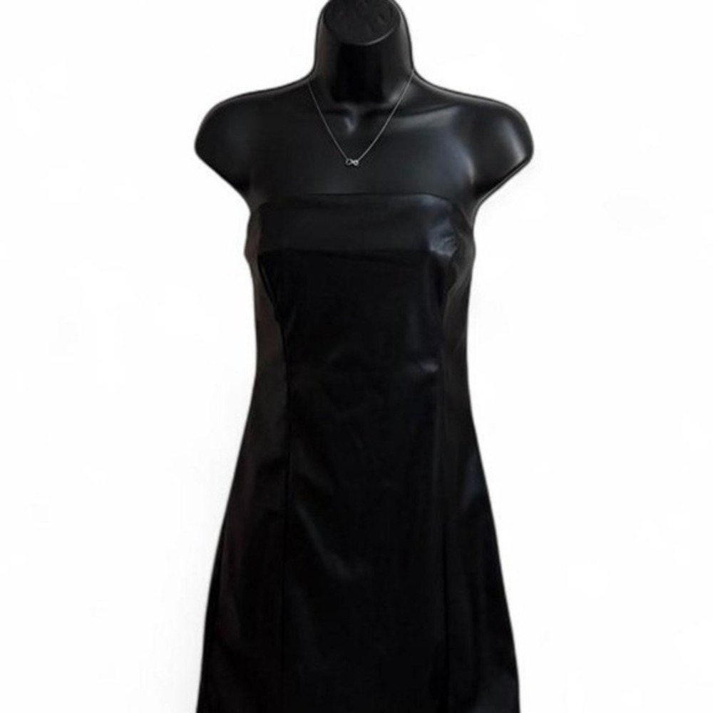 Garage Strapless Black Mini Dress Goth Tube Bodycon Cocktail Dress